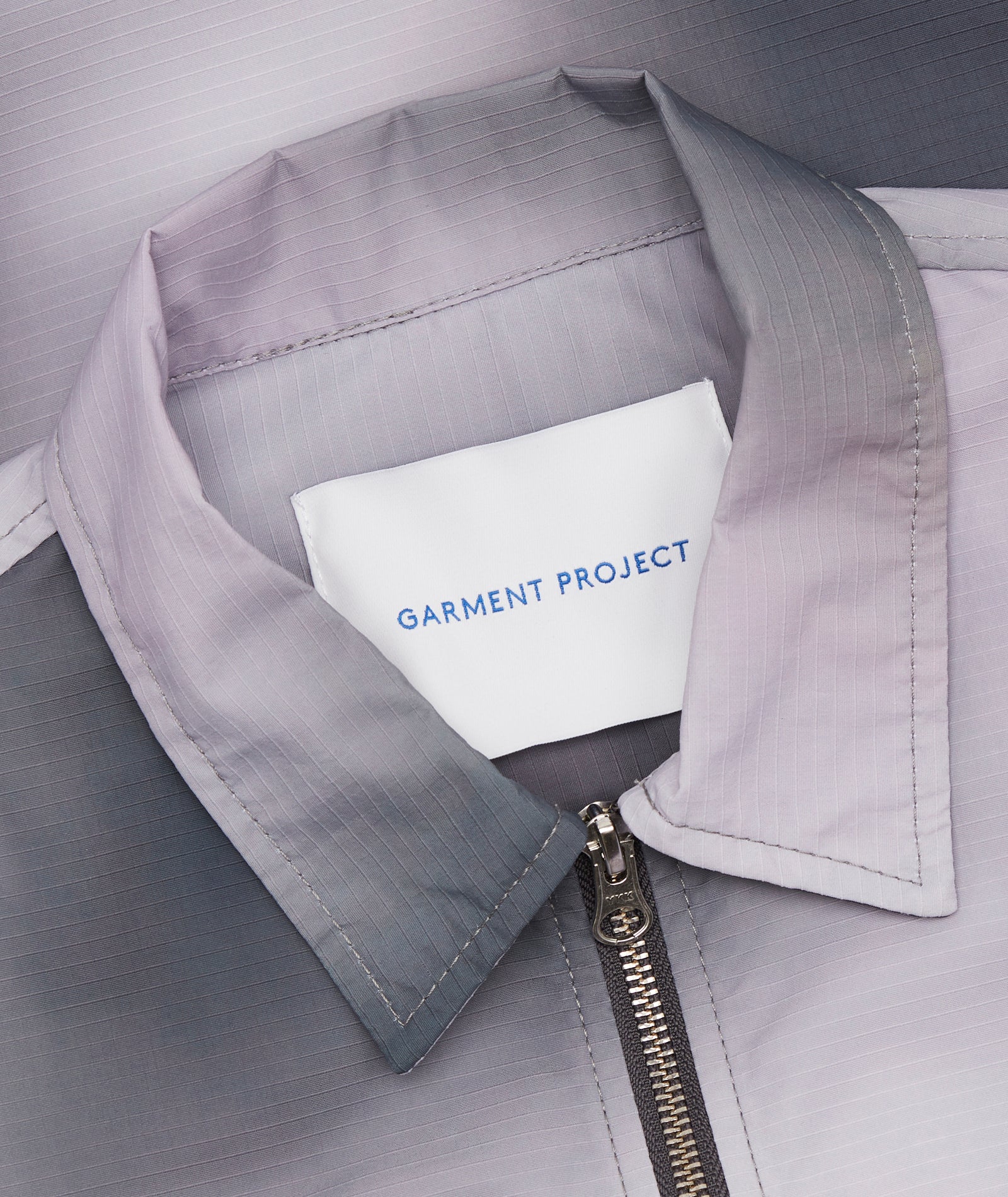GARMENT PROJECT MAN Half Zip Shirt - Grey AOP Shirt 990 Black/Grey A.O.P.