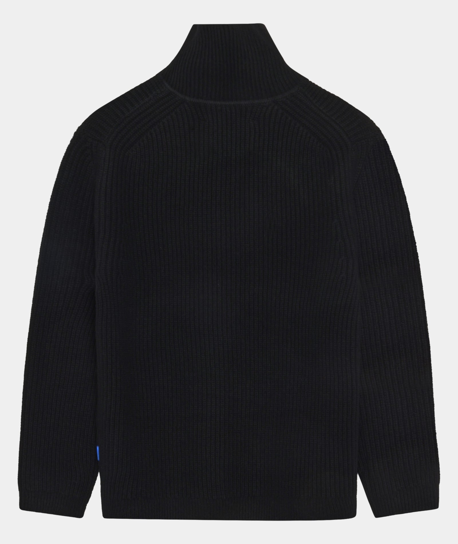 GARMENT PROJECT MAN Half Zip Wool Knit - Black Knit 999 Black