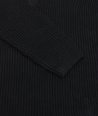 GARMENT PROJECT MAN Half Zip Wool Knit - Black Knit 999 Black
