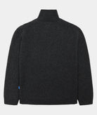 GARMENT PROJECT MAN Half Zip Wool Knit - Dark Grey Melange Knit 7673 Dark Grey