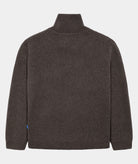 GARMENT PROJECT MAN Half Zip Wool Knit - Dark Taupe Melange Knit 140 Taupe