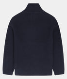 GARMENT PROJECT MAN Half Zip Wool Knit - Navy Knit 500 Navy