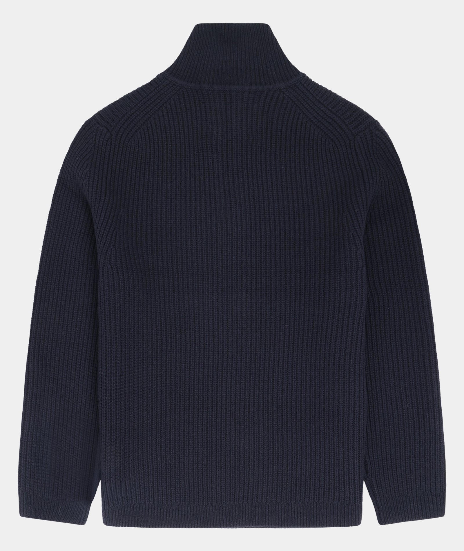 GARMENT PROJECT MAN Half Zip Wool Knit - Navy Knit 500 Navy