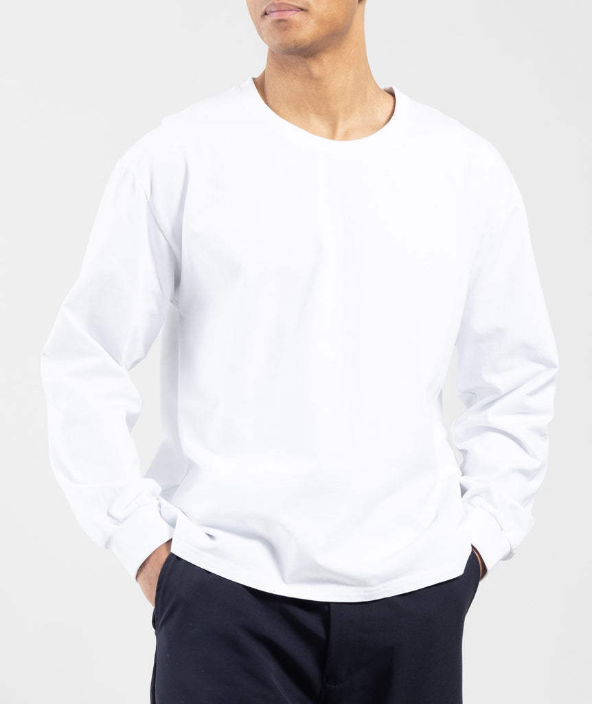 GARMENT PROJECT MAN Heavy L/S Tee - White LS T-shirt 100 White