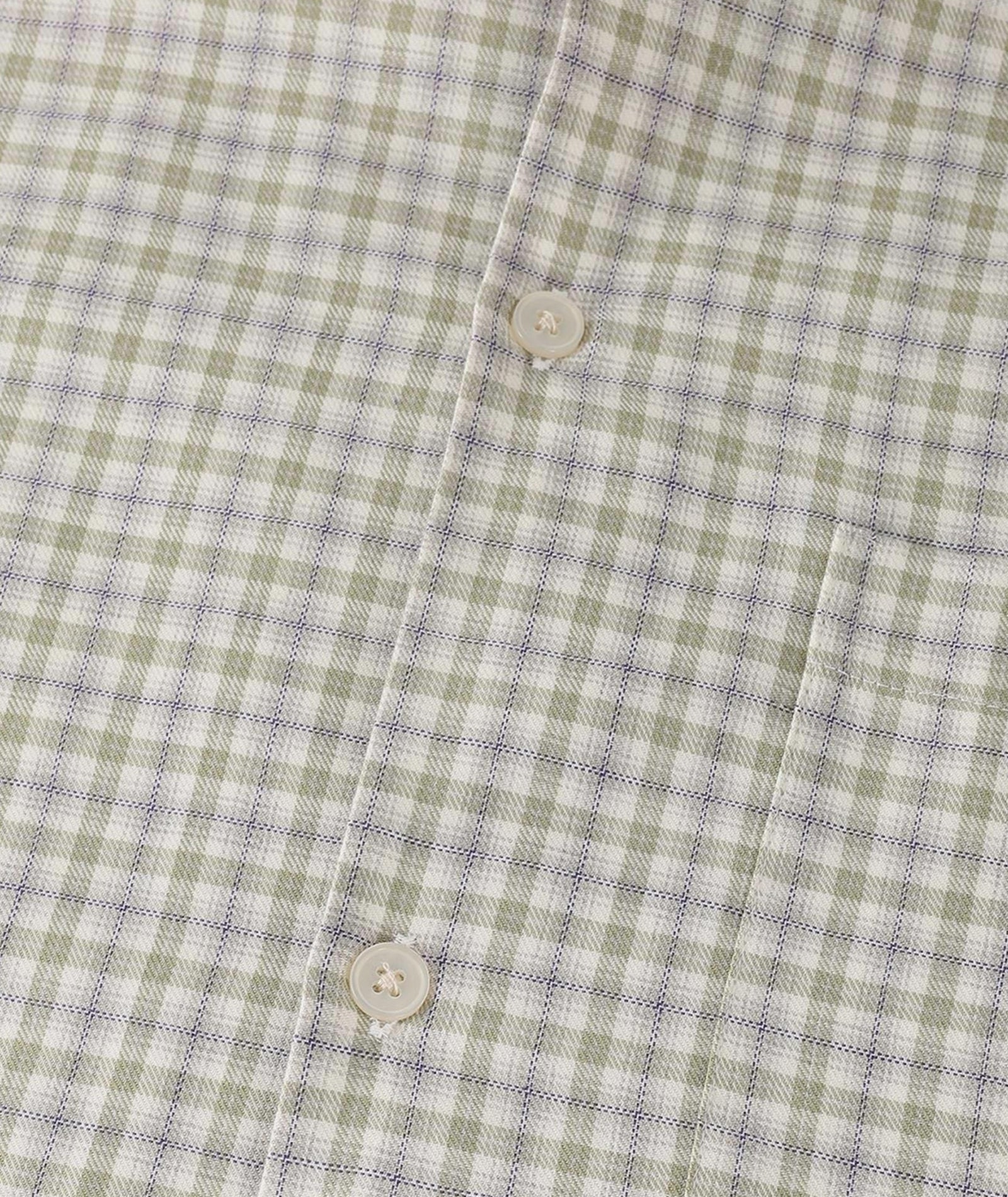 GARMENT PROJECT MAN Holiday Shirt - Dusty green/purple check Shirt 255 Dusty Green