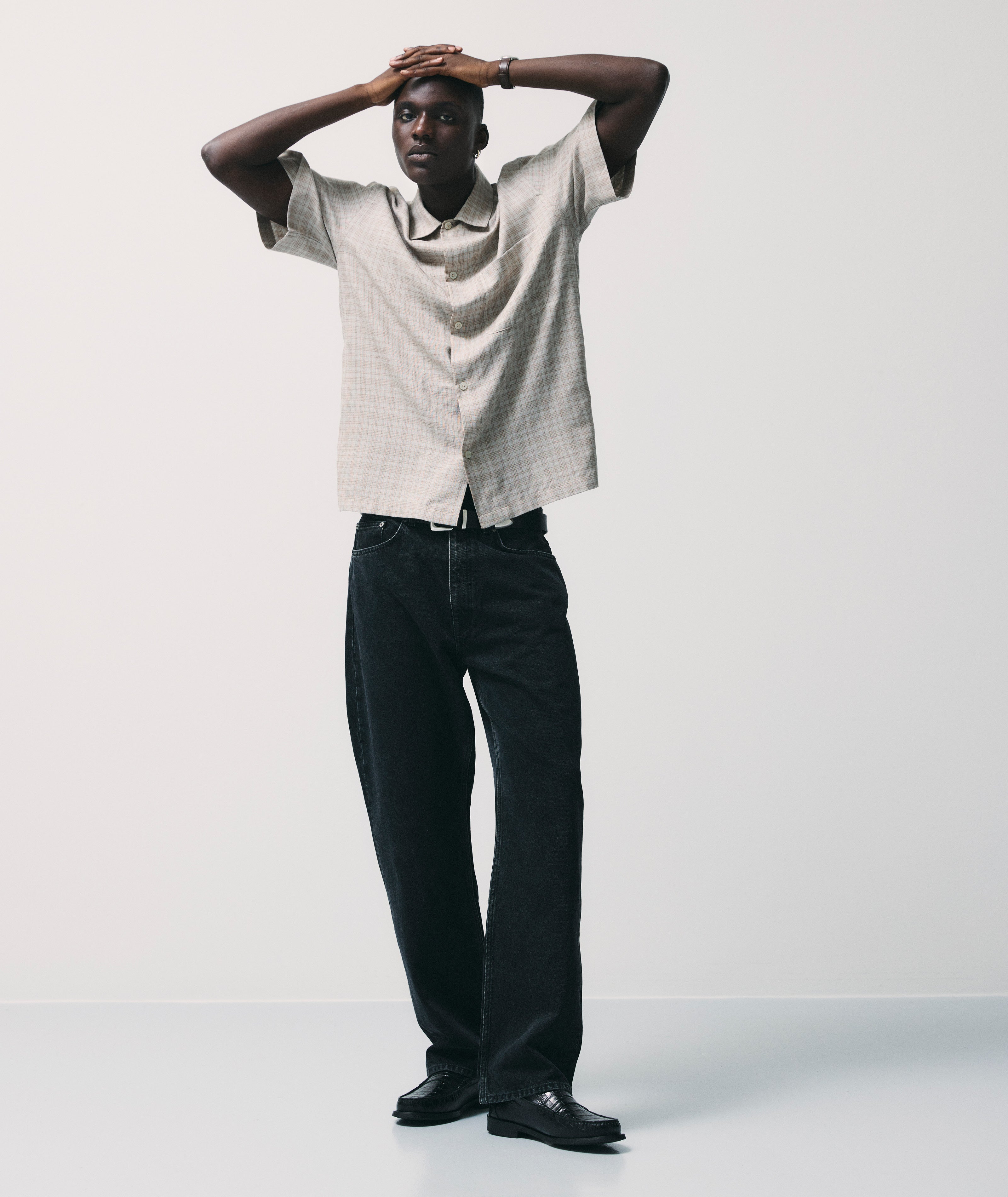 GARMENT PROJECT MAN Holiday Shirt - Dusty green/purple check Shirt 255 Dusty Green