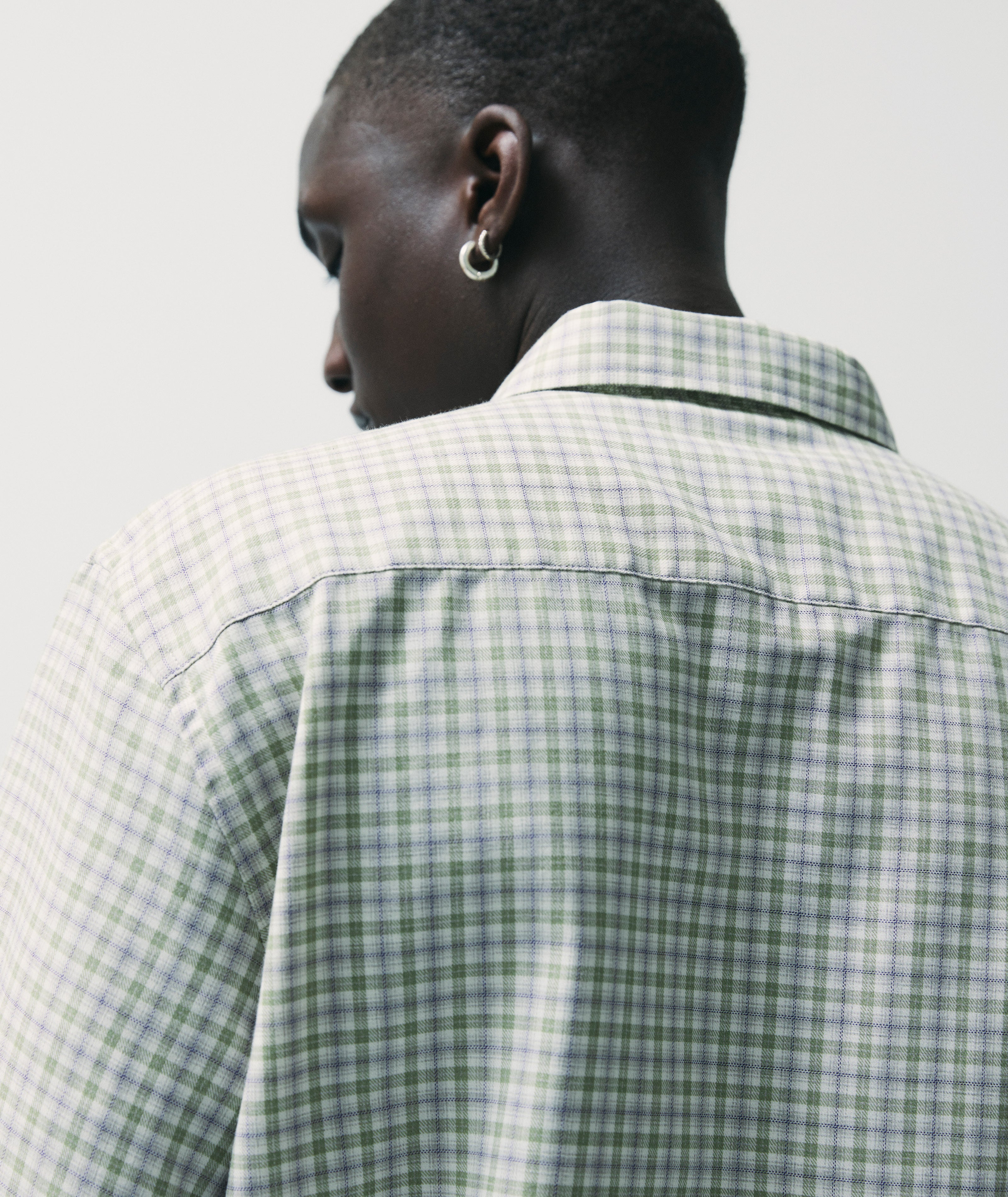 GARMENT PROJECT MAN Holiday Shirt - Dusty green/purple check Shirt 255 Dusty Green