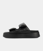 GARMENT PROJECT WMNS Juno Slide - Black Leather Slipper 999 Black