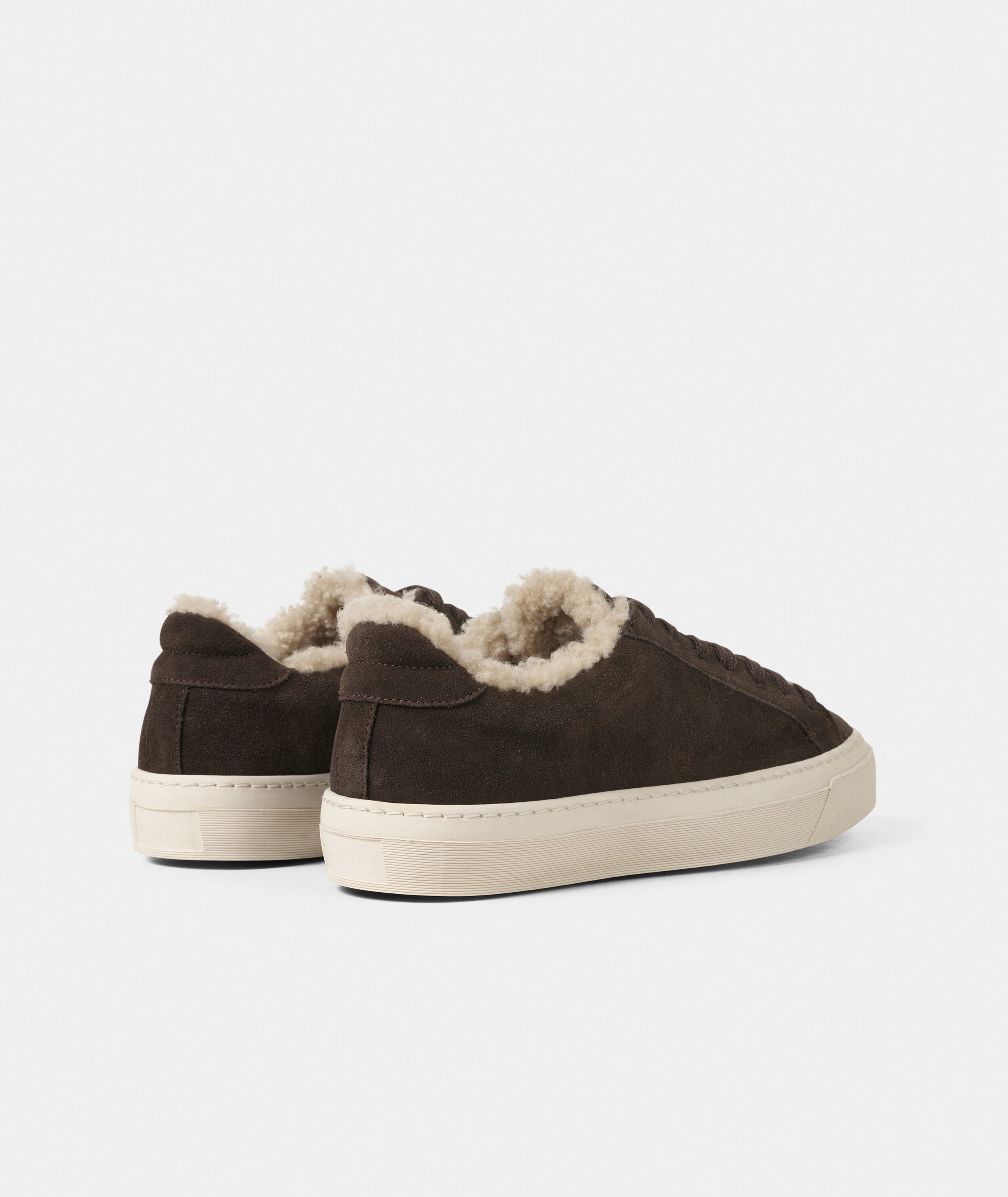 GARMENT PROJECT WMNS Kit - Brown Suede / Shearling Sneakers 800 Brown