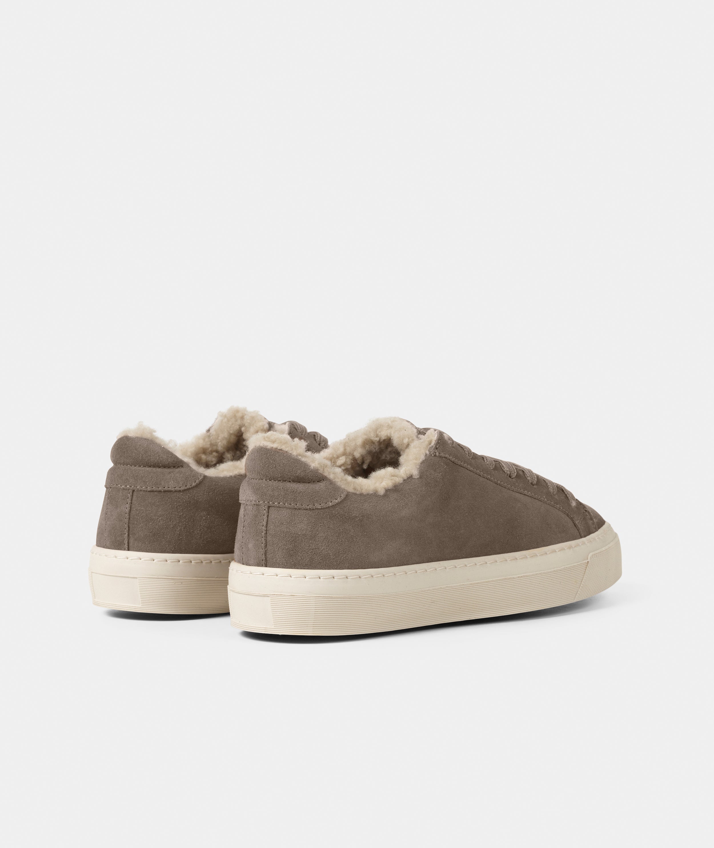 GARMENT PROJECT WMNS Kit - Truffle Suede / Shearling Sneakers 265 Truffle