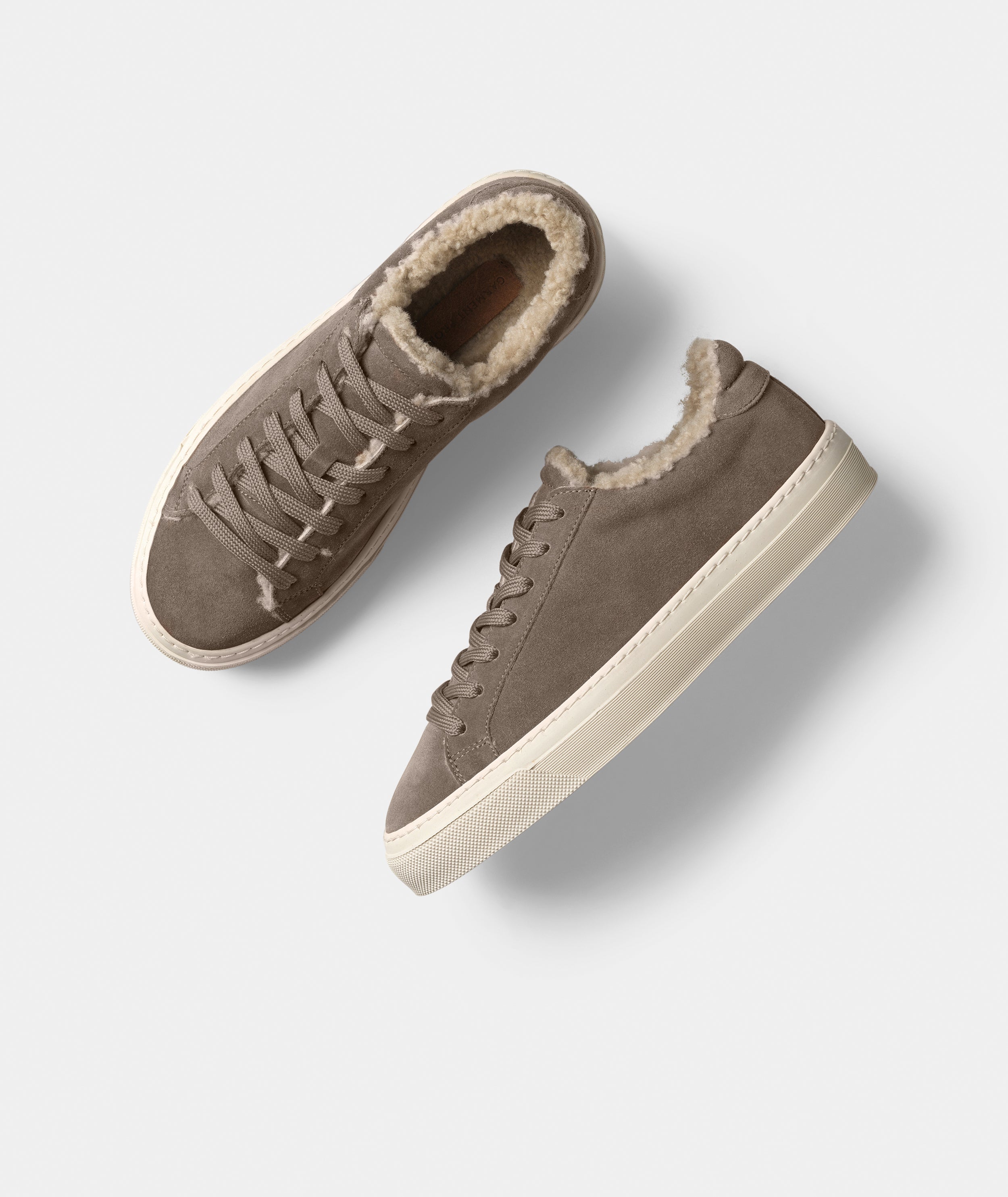 GARMENT PROJECT WMNS Kit - Truffle Suede / Shearling Sneakers 265 Truffle