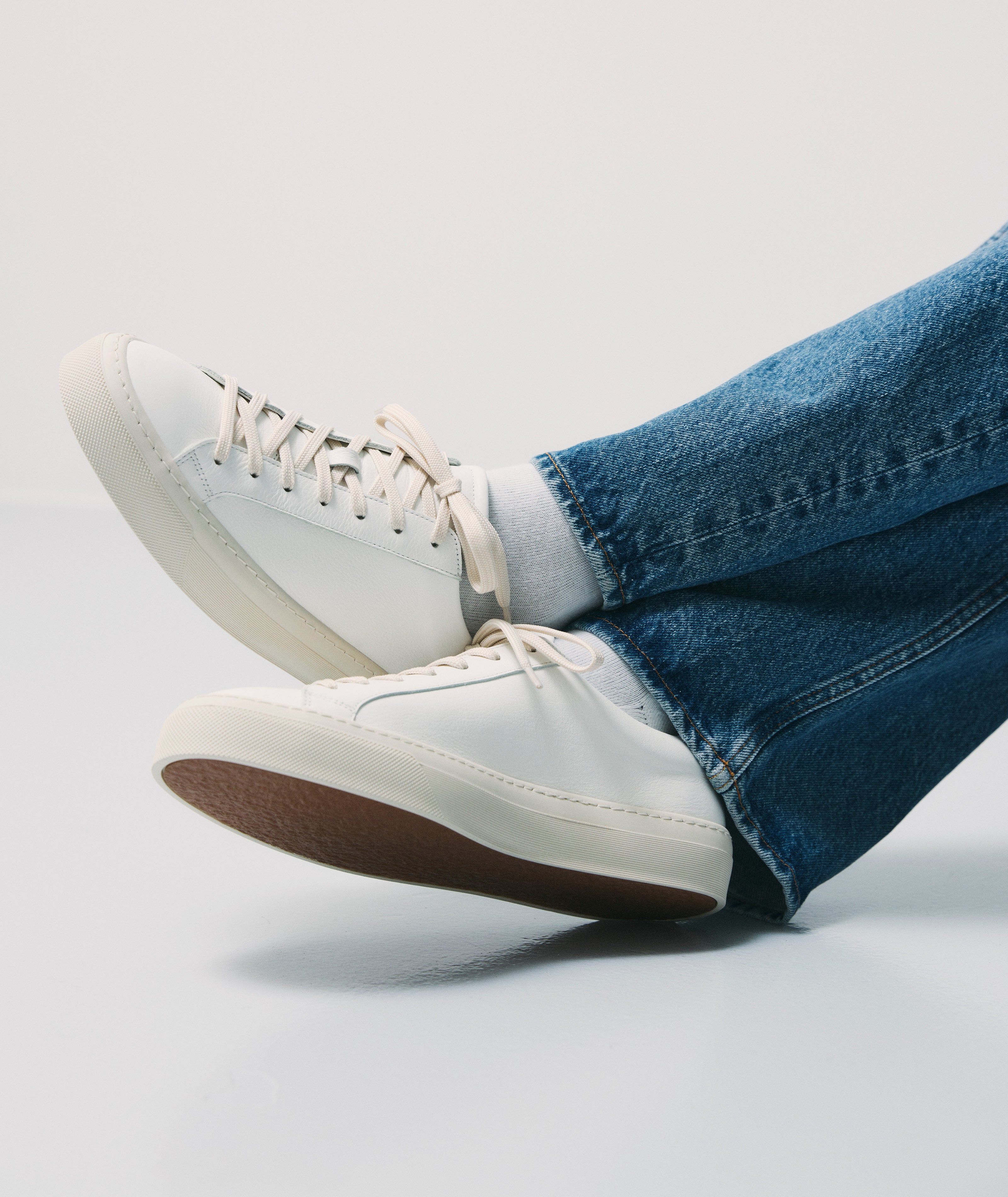 GARMENT PROJECT MAN Kit - White Soft Leather Sneakers 100 White