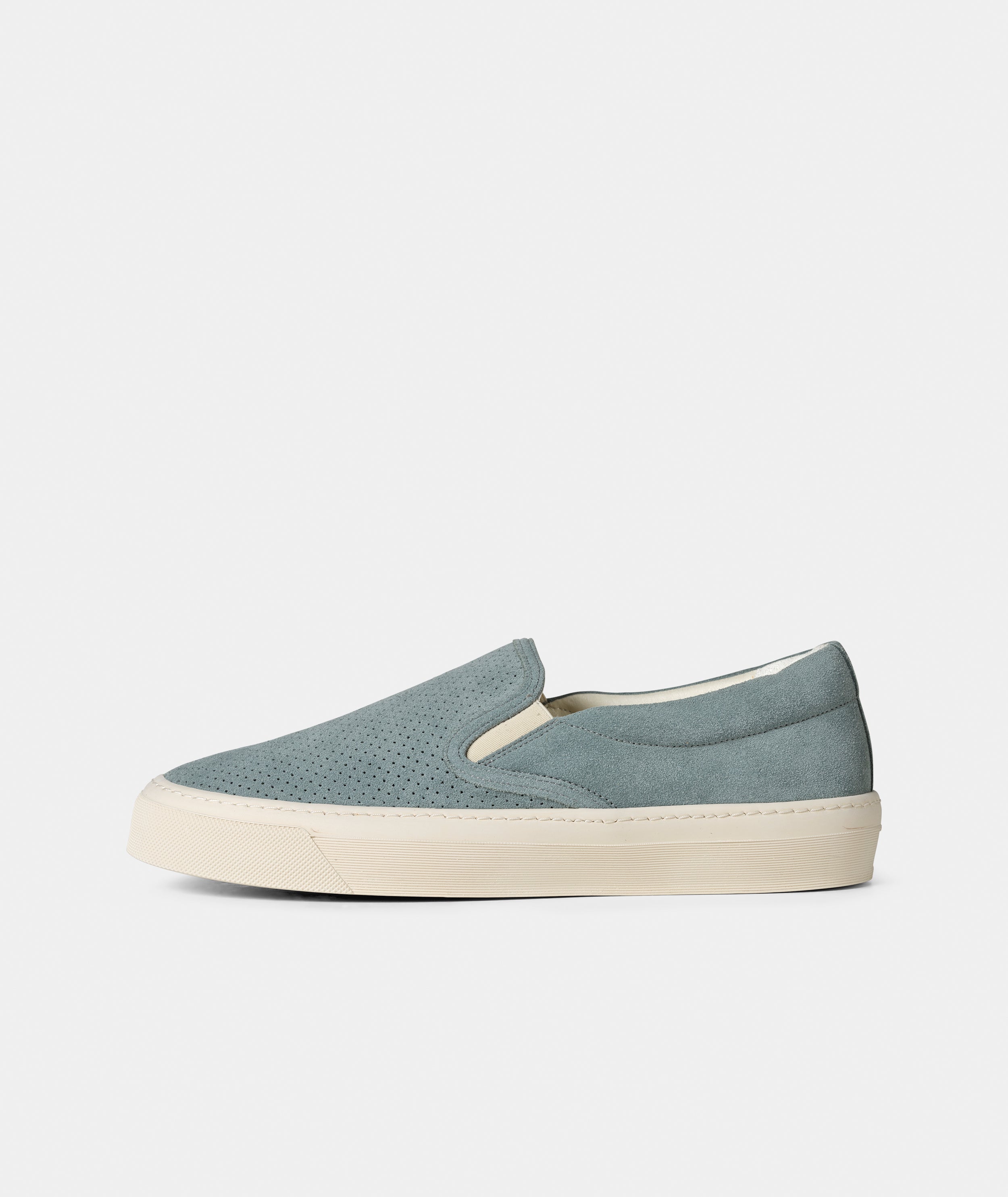 GARMENT PROJECT MAN Kit Slip-On - Dusty Green Perforated Suede Sneakers 255 Dusty Green