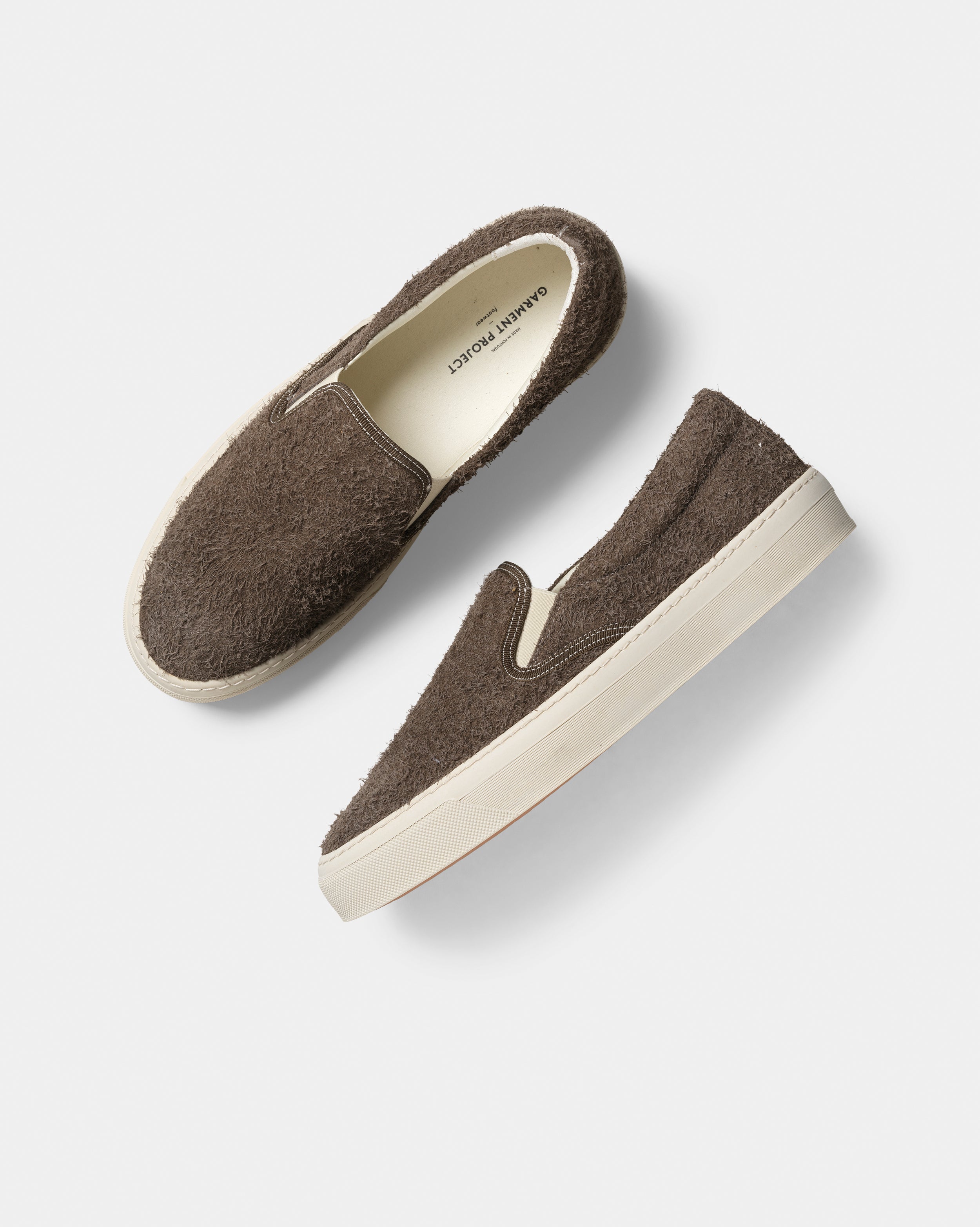 GARMENT PROJECT MAN Kit Slip-On - Elephant Hairy Suede Sneakers 460 Elephant