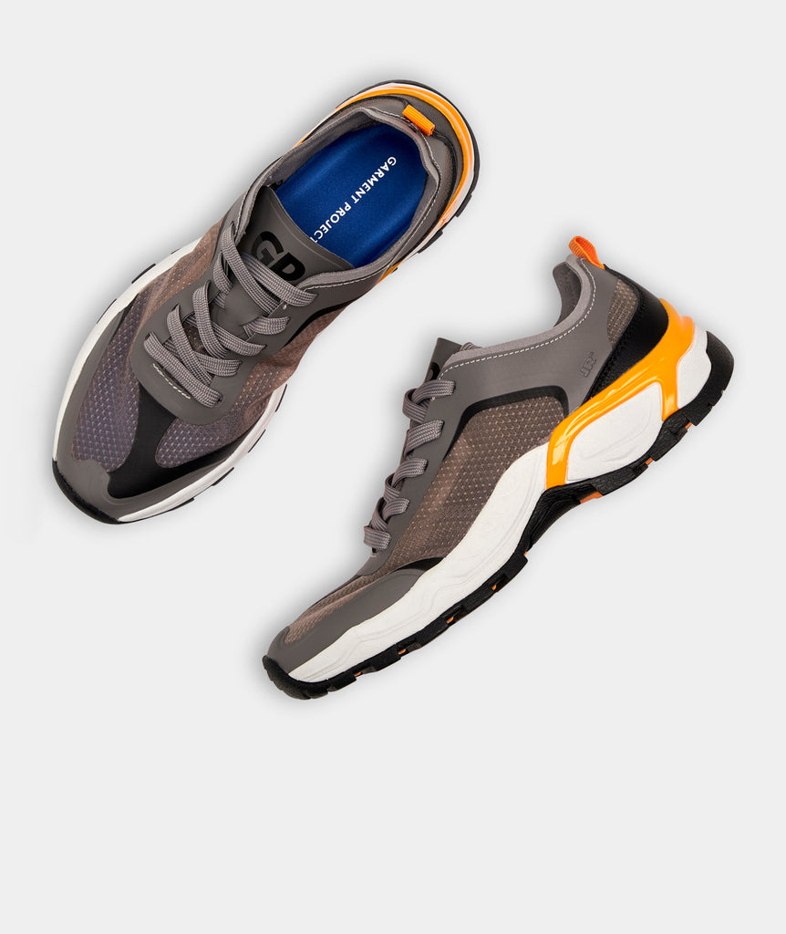 GARMENT PROJECT WMNS LR-10 Lightweight Runner - Grey/Orange Ripstop Sneakers 400 Grey