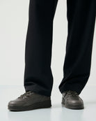GARMENT PROJECT MAN Lee - Dark Grey Tumbled Leather Sneakers 7673 Dark Grey