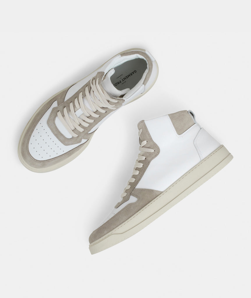 GARMENT PROJECT MAN Legacy Mid - White/Earth Leather/Suede Sneakers 260 Earth