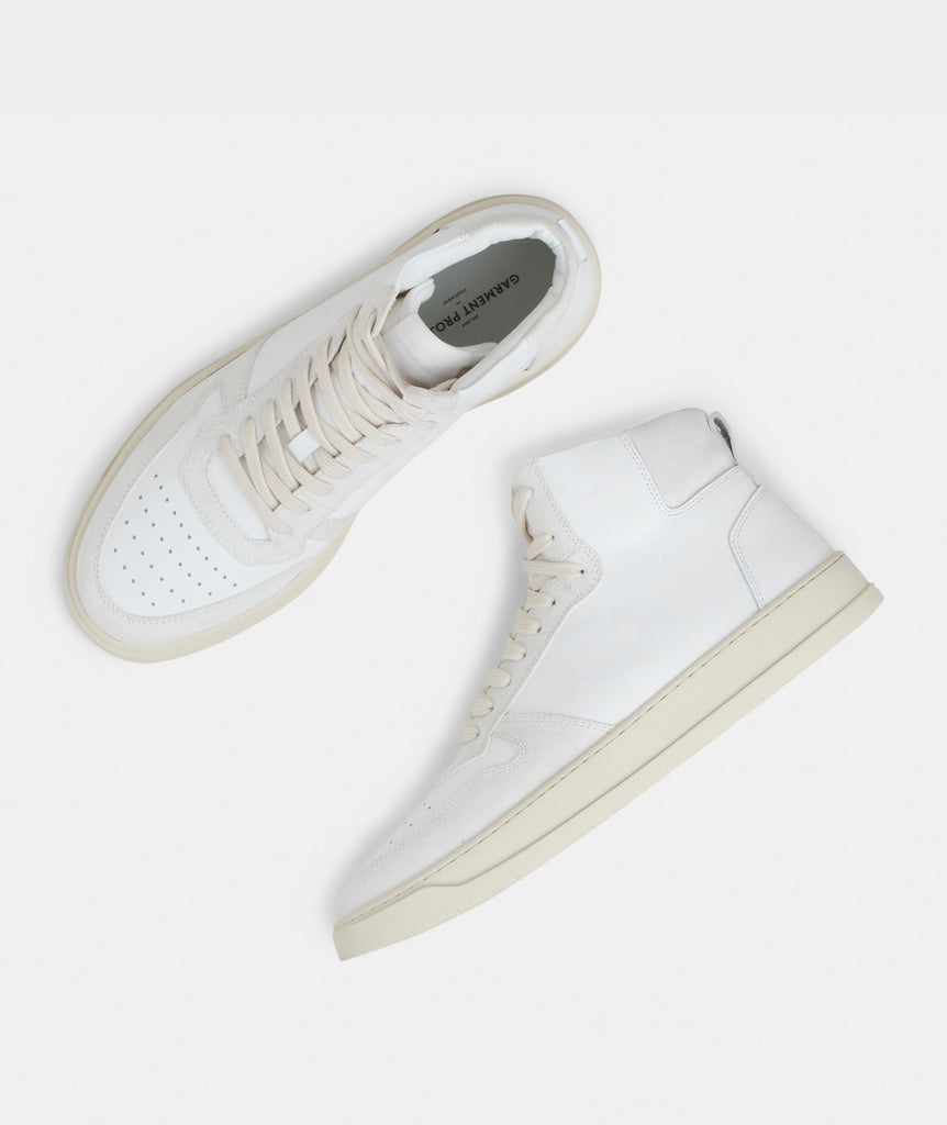 GARMENT PROJECT MAN Legacy Mid - White Leather/Suede Sneakers 100 White