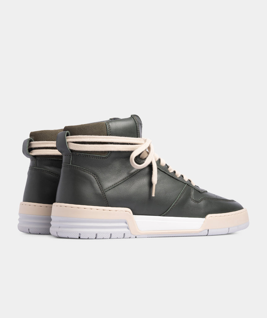 GARMENT PROJECT MAN Legacy Mid 80s - Army Leather Sneakers 240 Army