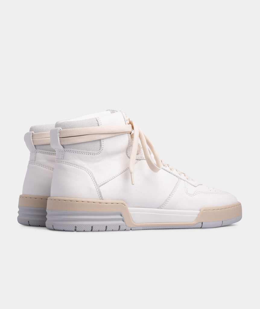 GARMENT PROJECT MAN Legacy Mid 80s - White Leather Sneakers 100 White