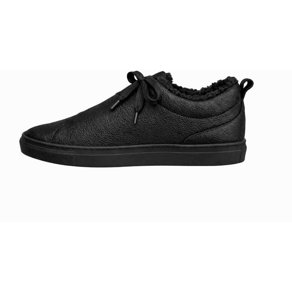 GARMENT PROJECT MAN Leo - Black Tumbled Leather Sneakers 999 Black