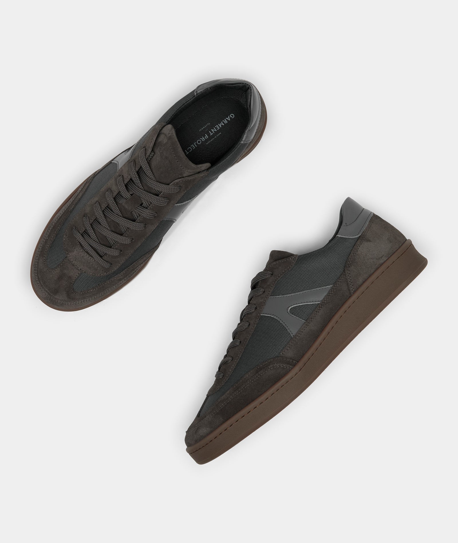 GARMENT PROJECT MAN Liga - Charcoal Leather Mix Shoes 445 Charcoal