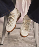 GARMENT PROJECT WMNS Liga - Off-White Leather Mix Sneakers 100 White