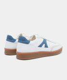 GARMENT PROJECT MAN Liga - White/Blue Leatherite Shoes 550 Blue