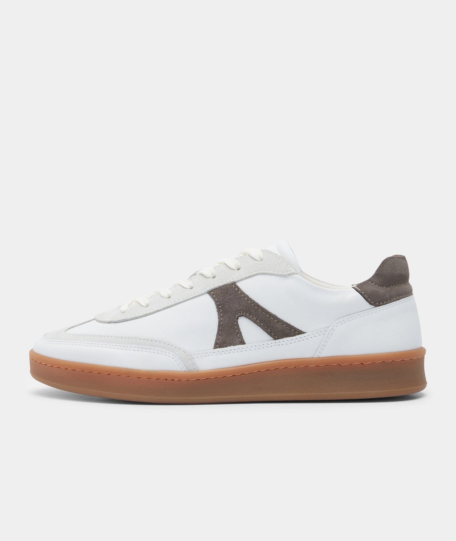 GARMENT PROJECT MAN Liga - White/Elephant Leather Sneakers 460 Elephant