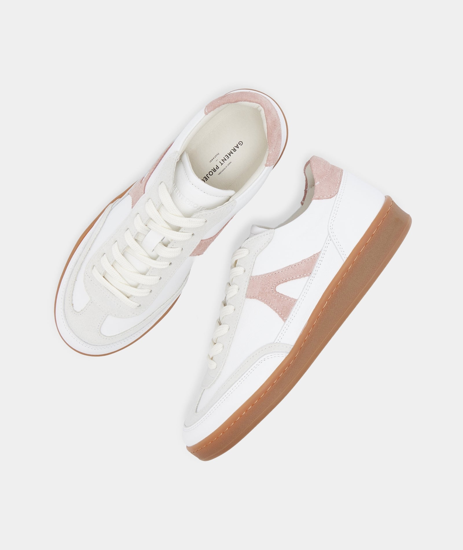 GARMENT PROJECT WMNS Liga - White/Rose Leather Shoes 002 Rose