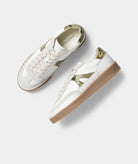 GARMENT PROJECT WMNS Liga - White/Soft Yellow Snake Leather Sneakers 305 Soft Yellow