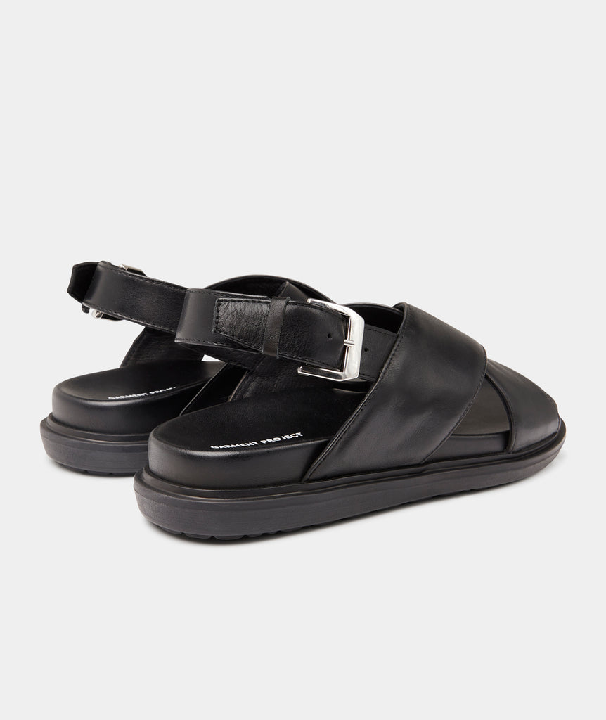 GARMENT PROJECT WMNS Lola Sandal - Black Leather Shoes 999 Black