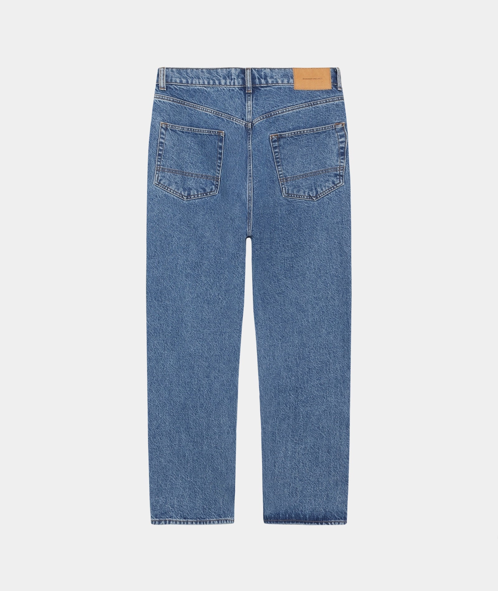 GARMENT PROJECT MAN Loose Five Pocket Jeans - Heavy Washed Indigo Jeans 550 Blue