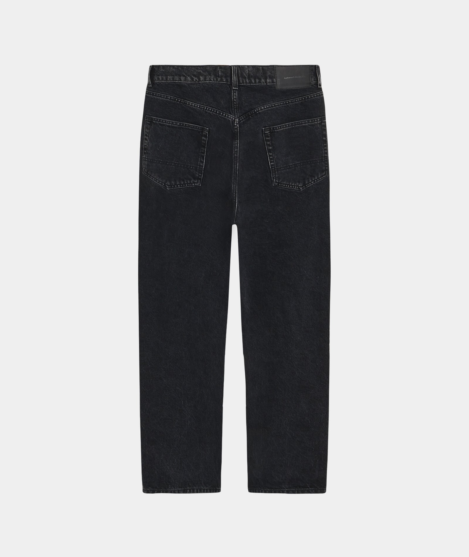 GARMENT PROJECT MAN Loose Five Pocket Jeans - Stone Washed Black Jeans 999 Black