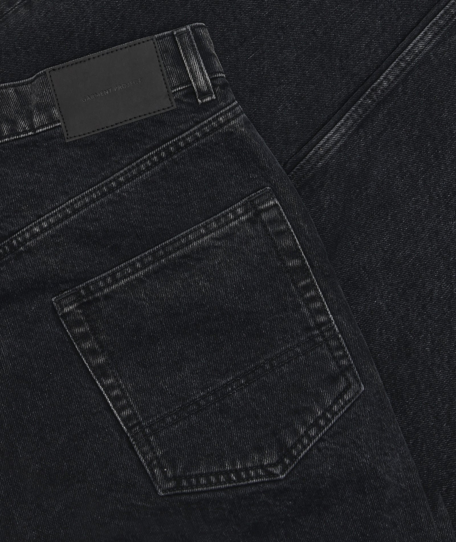 GARMENT PROJECT MAN Loose Five Pocket Jeans - Stone Washed Black Jeans 999 Black