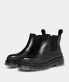 GARMENT PROJECT WMNS Lucido Transparent Chelsea - Black Leather Boots 999 Black