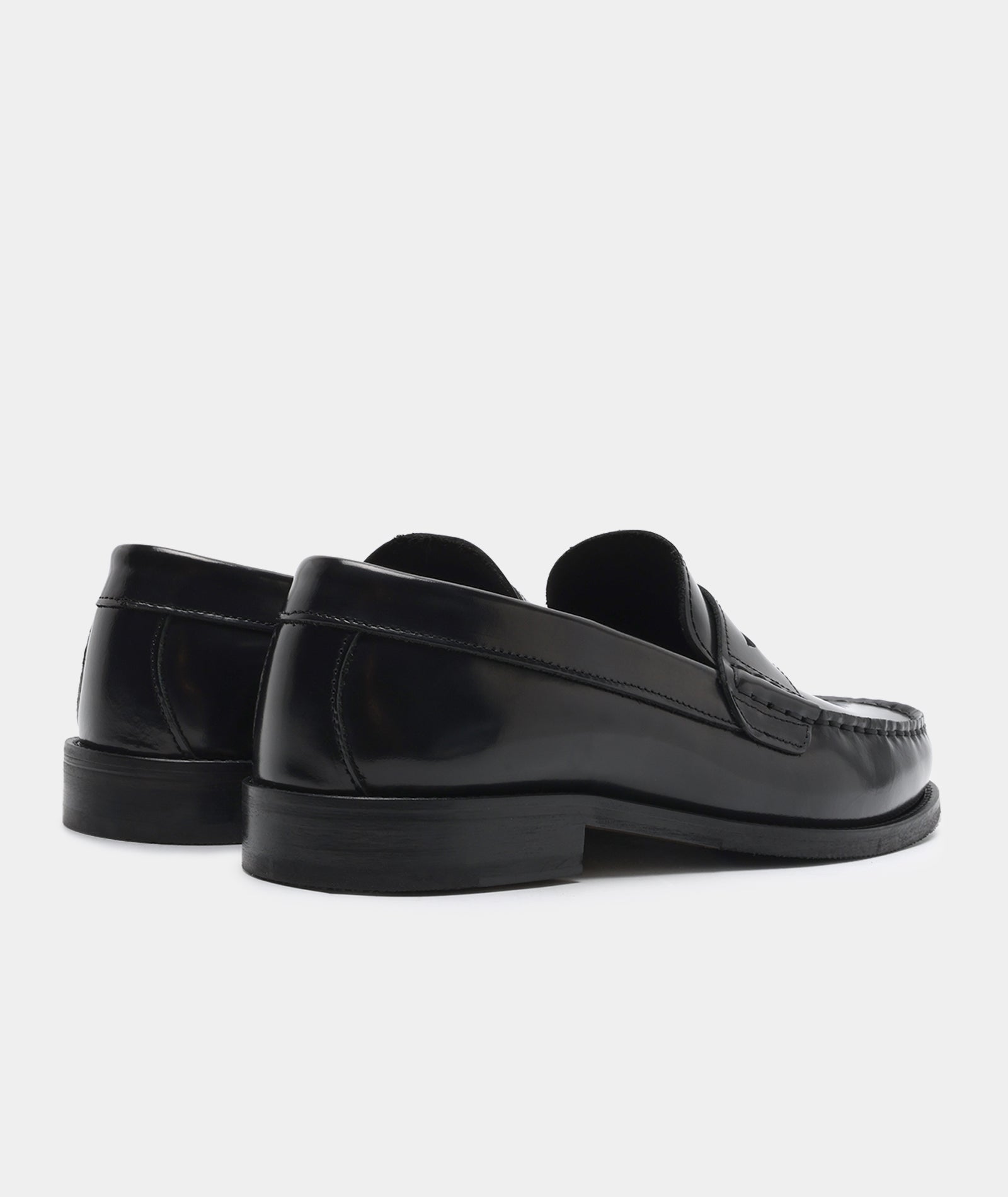 GARMENT PROJECT MAN Miles Penny Loafer - Black Polido Shoes 999 Black