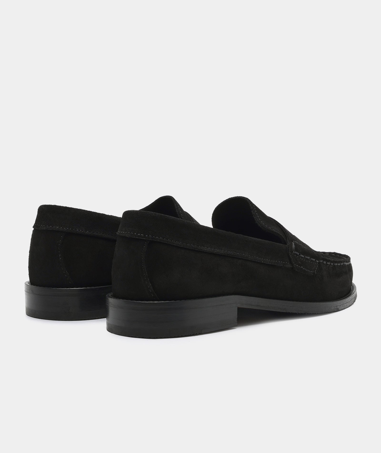 GARMENT PROJECT MAN Miles Penny Loafer - Black Suede Loafer 999 Black