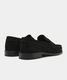 GARMENT PROJECT MAN Miles Penny Loafer - Black Suede Shoes 999 Black