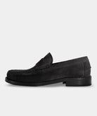 GARMENT PROJECT MAN Miles Penny Loafer - Black Suede Shoes 999 Black