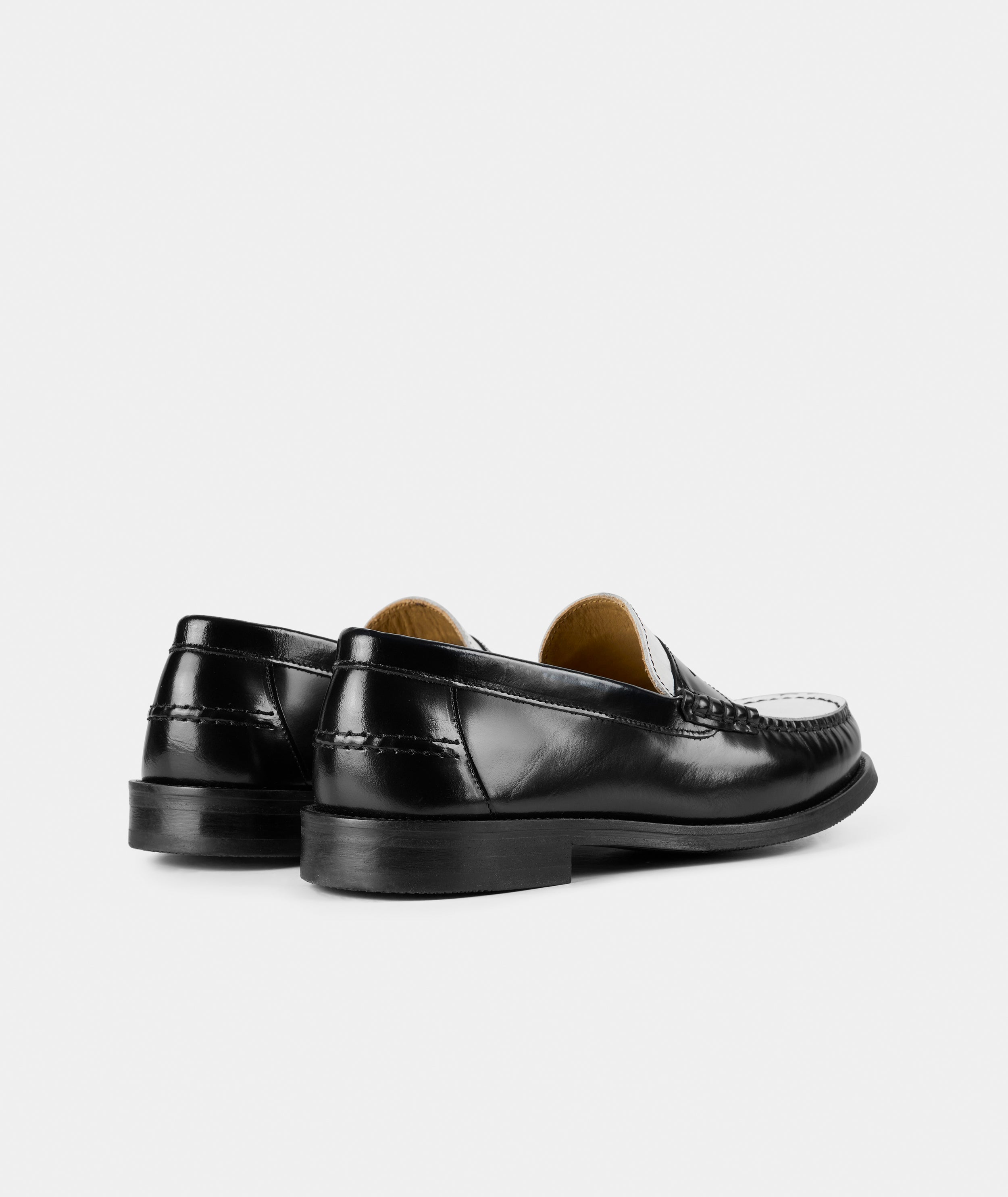 GARMENT PROJECT MAN Miles Penny Loafer - Black/White Croco Leather Mix Loafer 999 Black