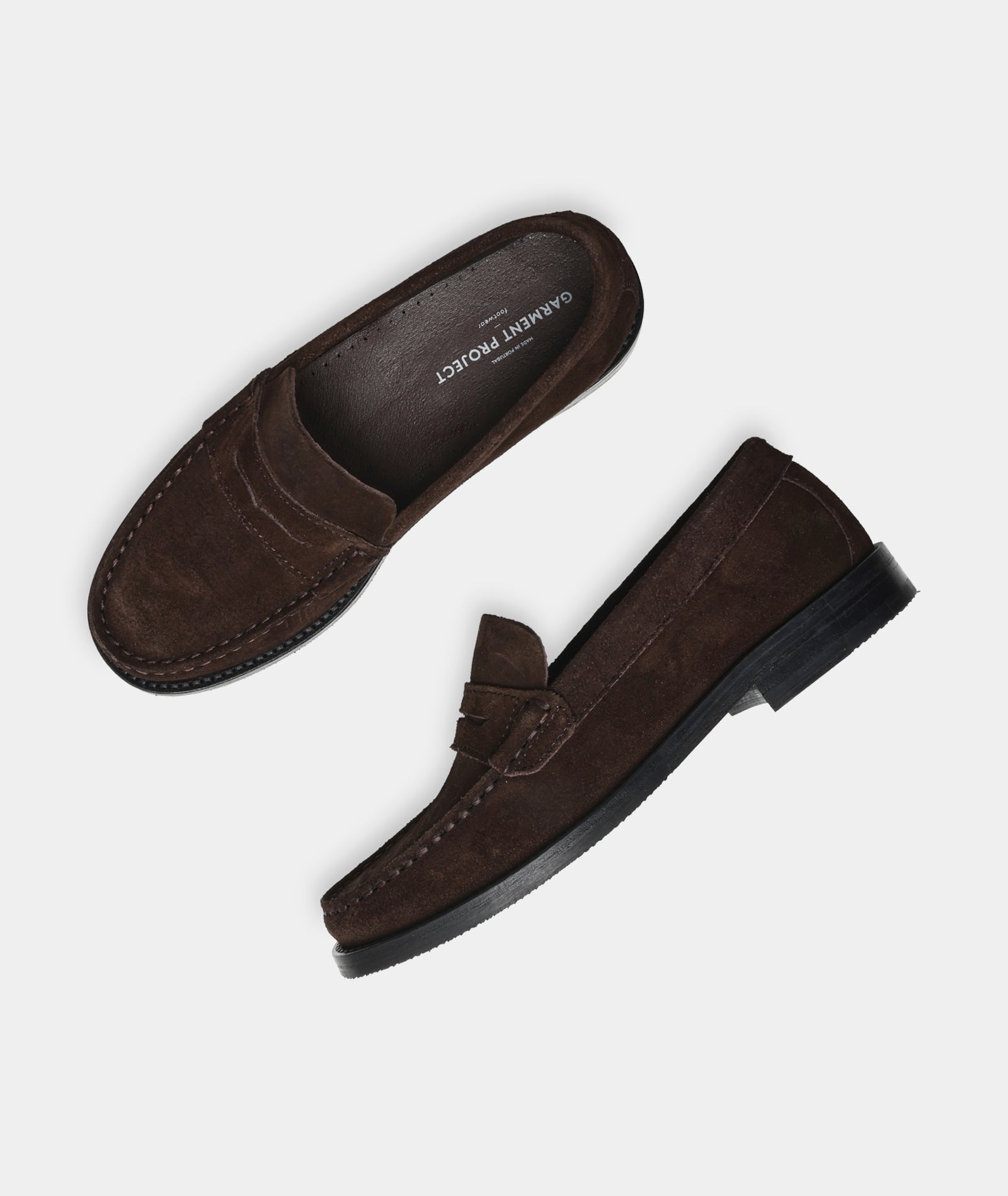 GARMENT PROJECT MAN Miles Penny Loafer - Brown Suede Shoes 800 Brown