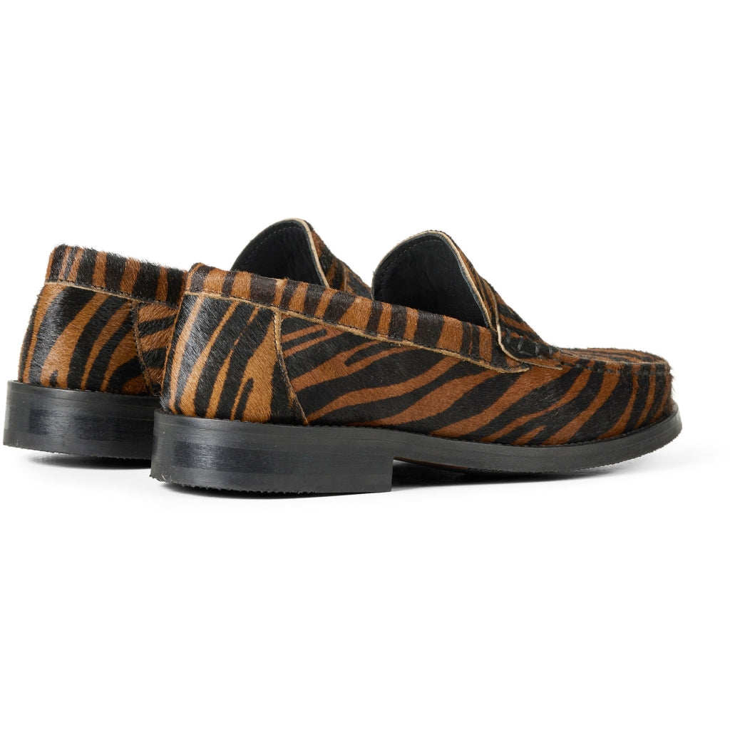 GARMENT PROJECT MAN Miles Penny Loafer - Brown Zebra Pony Hair Loafer 800 Brown