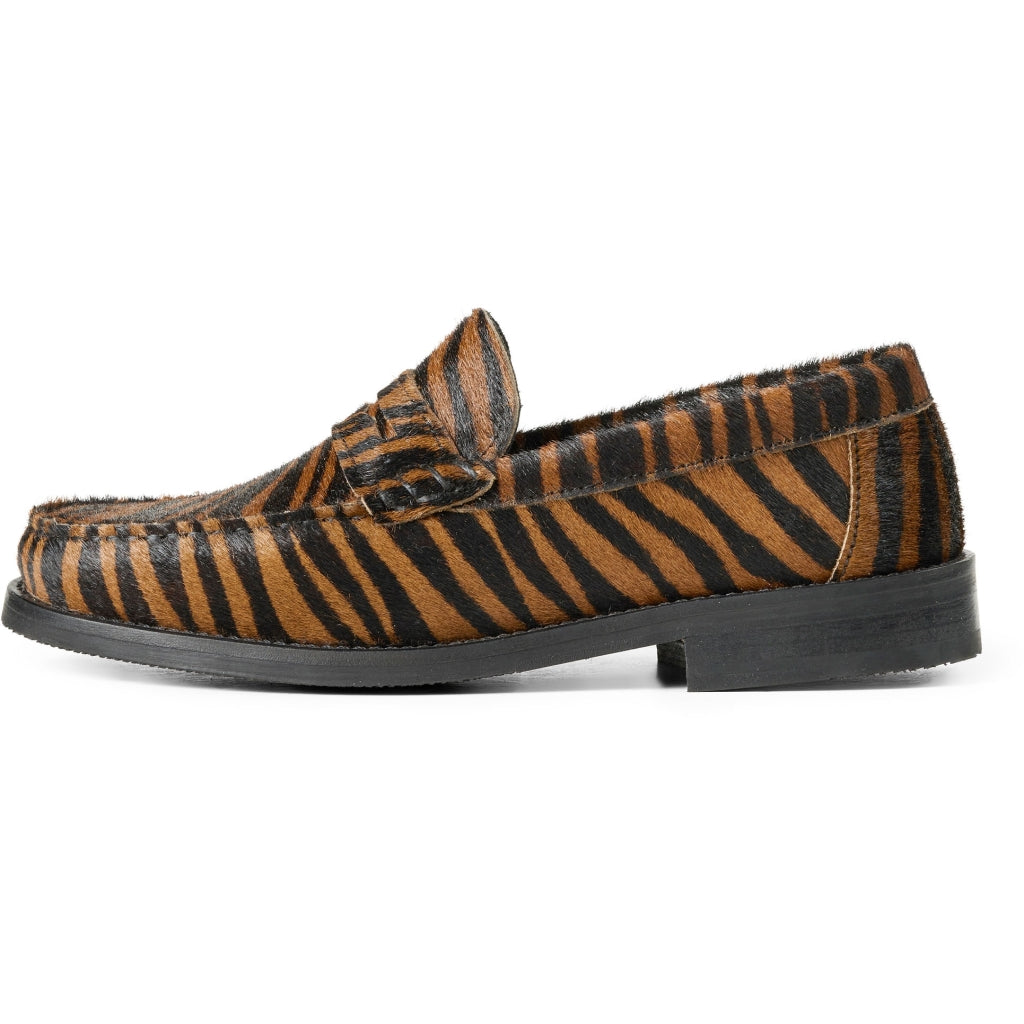 GARMENT PROJECT MAN Miles Penny Loafer - Brown Zebra Pony Hair Loafer 800 Brown