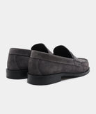 GARMENT PROJECT MAN Miles Penny Loafer - Charcoal Suede Shoes 445 Charcoal