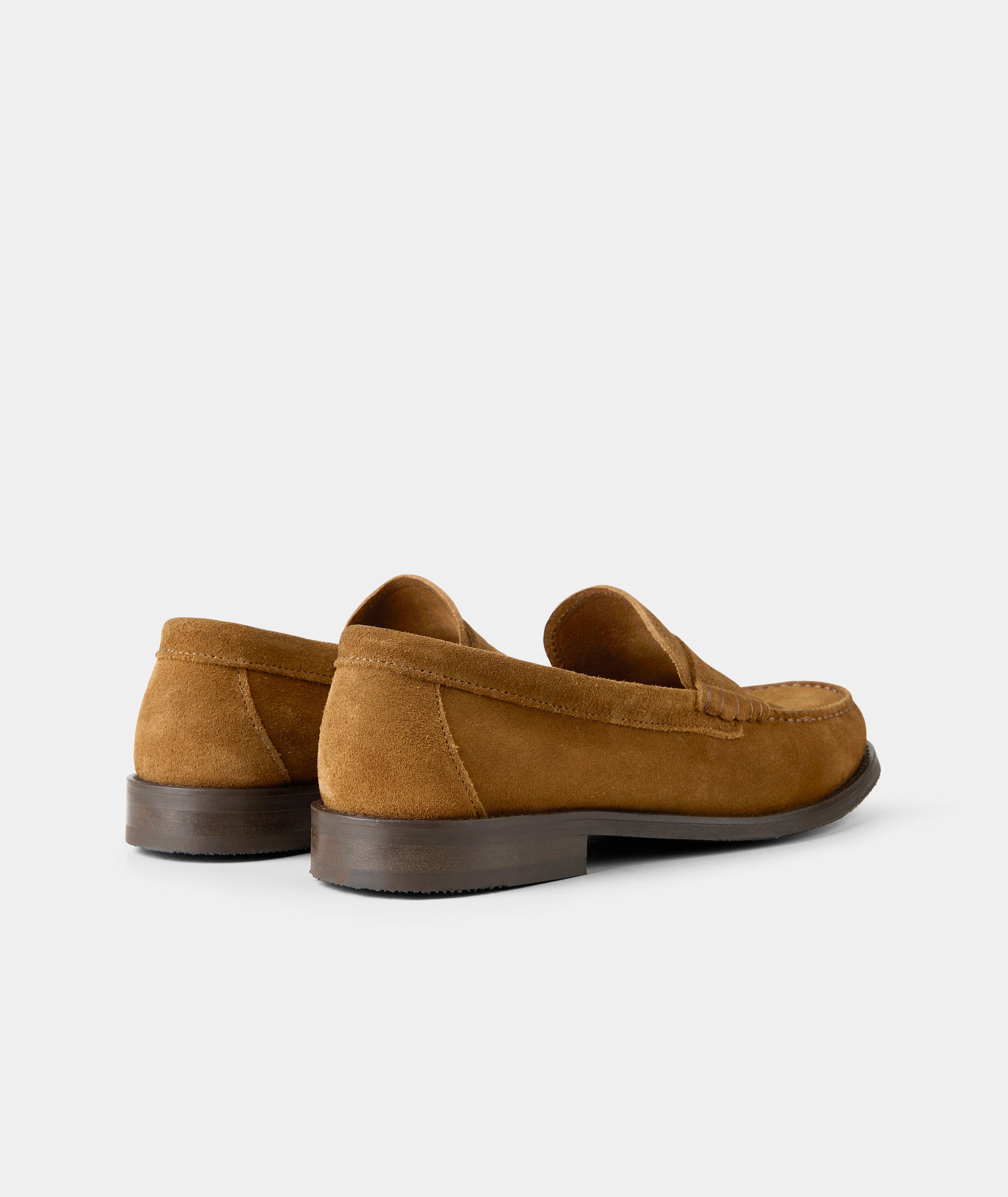 GARMENT PROJECT MAN Miles Penny Loafer - Cognac Suede Loafer 650 Cognac