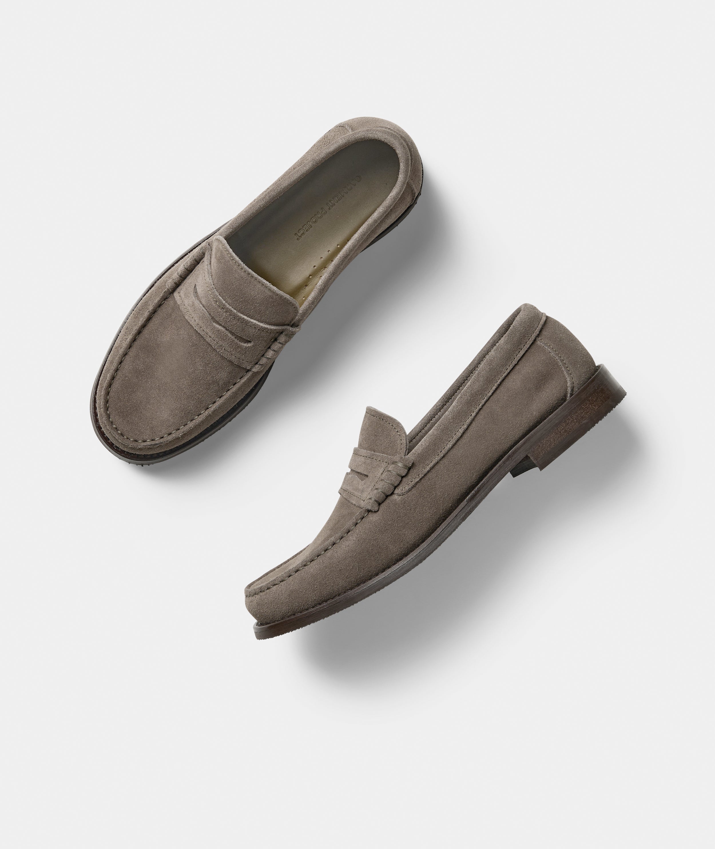 GARMENT PROJECT MAN Miles Penny Loafer - Truffle Suede Loafer 265 Truffle