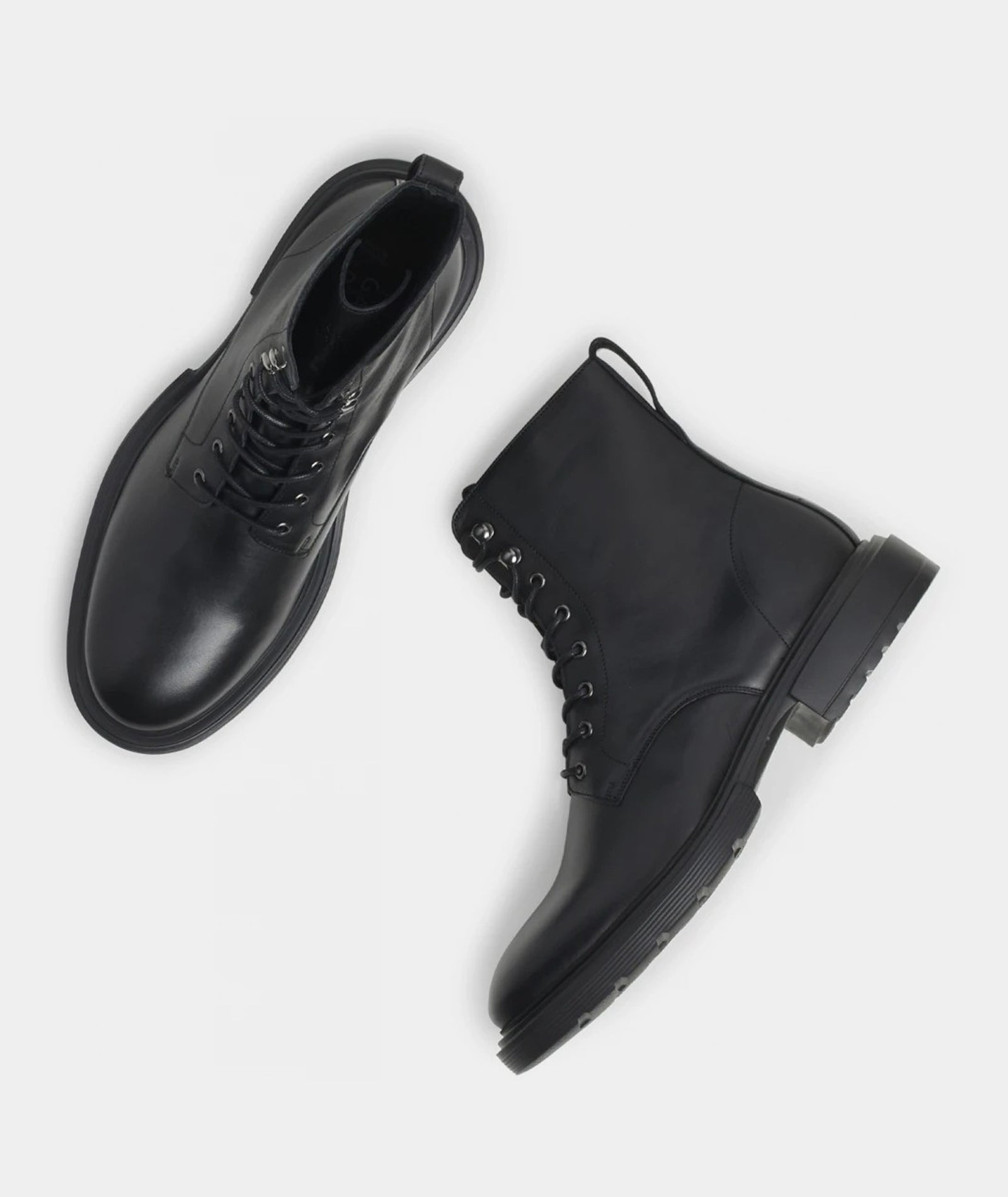 GARMENT PROJECT MAN Mili Lace Boot - Black Leather Boots 999 Black