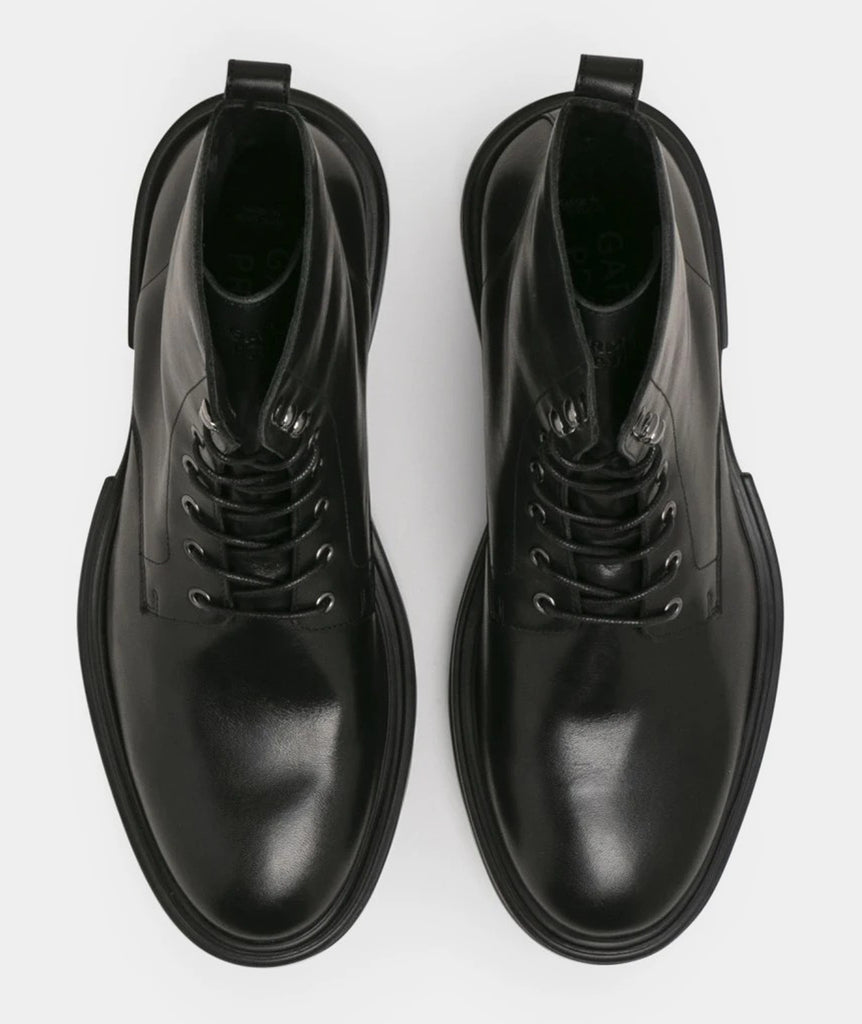 GARMENT PROJECT MAN Mili Lace Boot - Black Leather Boots 999 Black