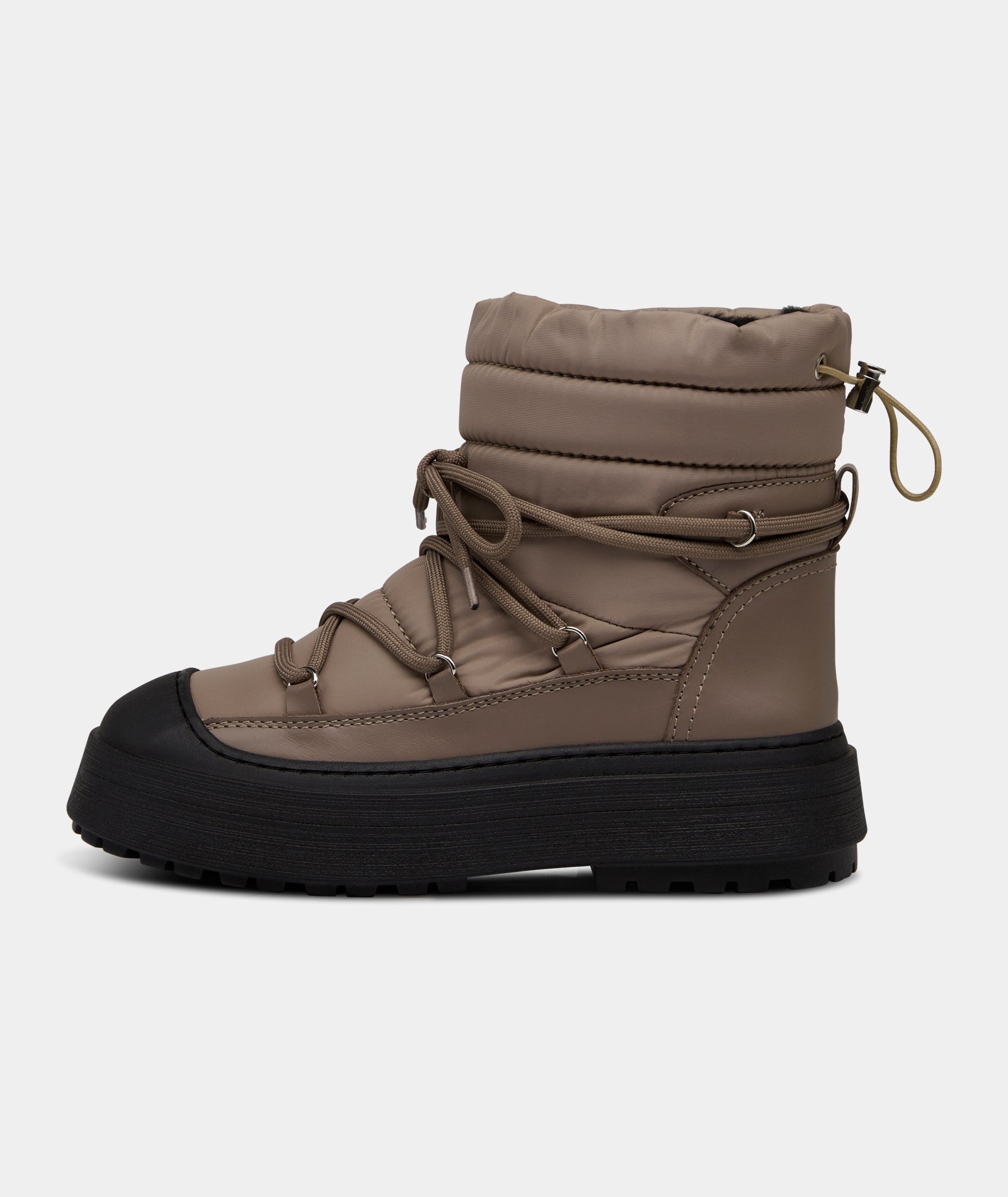 GARMENT PROJECT WMNS Milo Snow Boot - Earth Nylon / Leather Shoes 260 Earth